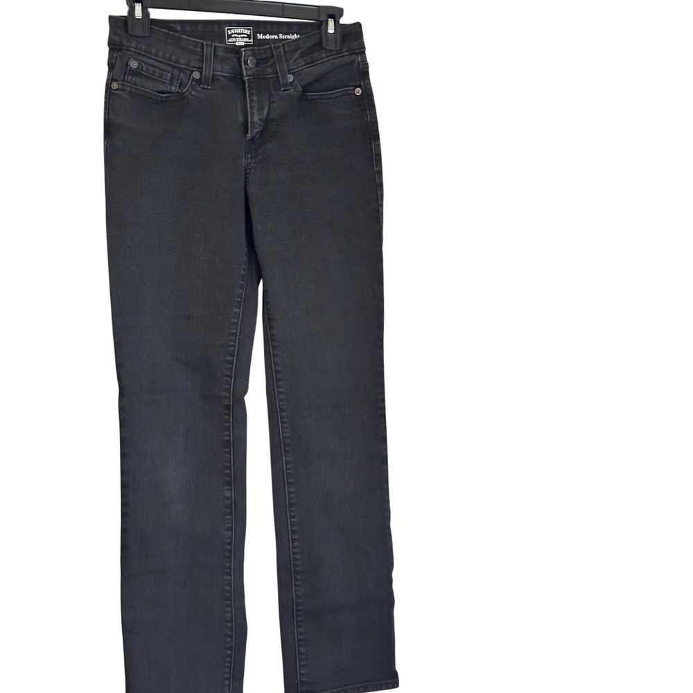 Levi Strauss Gold‎ Signature Modern Straight Womens Jeans Black W27 L32